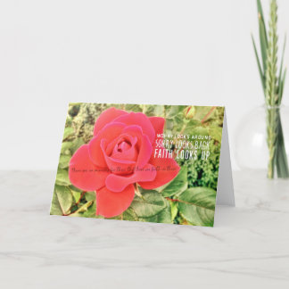 Cartão De Agradecimento Placa de saudação de rosa vermelha