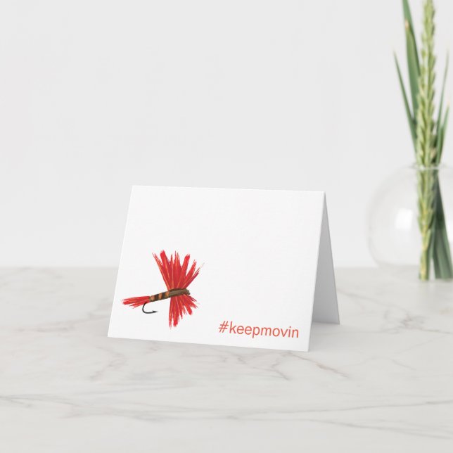 Cartão De Agradecimento Placa de Saudação Dobrada Lucy Keepmovin Horizonta (Frente)