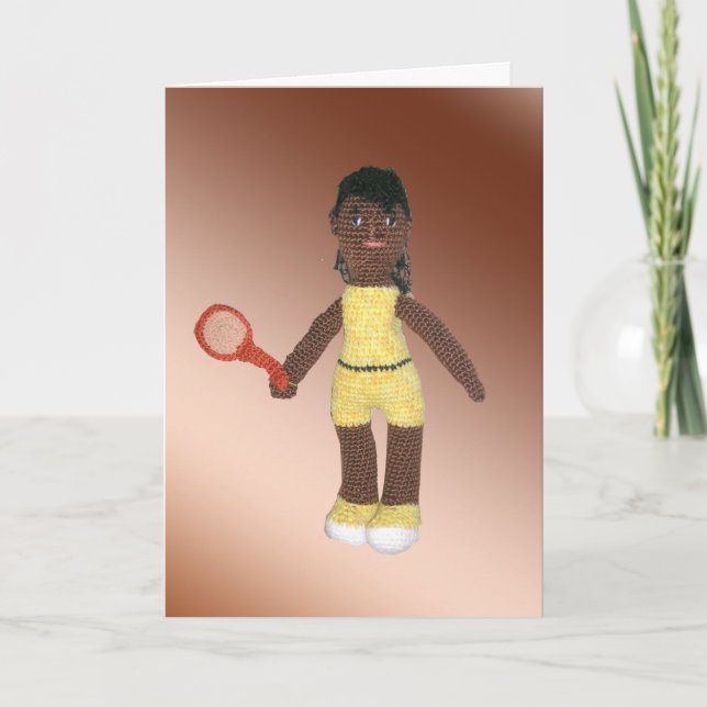 Cartão De Agradecimento Placa de Saudação - Motivação do Jogador de Tênis  (Frente)