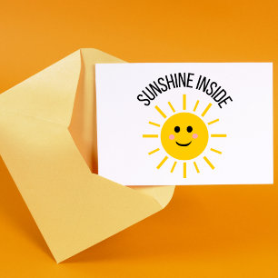Cartão De Agradecimento Placa de saudação Sunshine Dentro