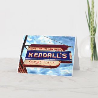 Cartão De Agradecimento Placa de Sinal de Cerveja de Vintage Dobrada