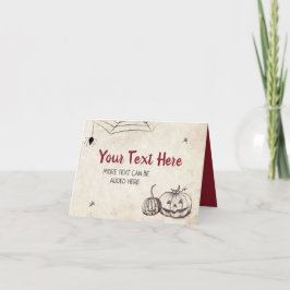 Cartão De Agradecimento Placa de tenda de Mesa dobrável para a abóbora Hal