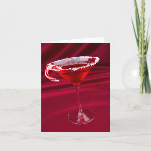 Cartão De Agradecimento Placa de Vazio Candy Cane Martini
