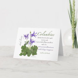 Cartão De Agradecimento Placa de Vazio Columbine