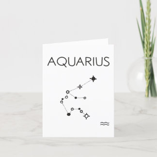 Cartão De Agradecimento Placa de vazio da constelação de zodiac AQUARIUS