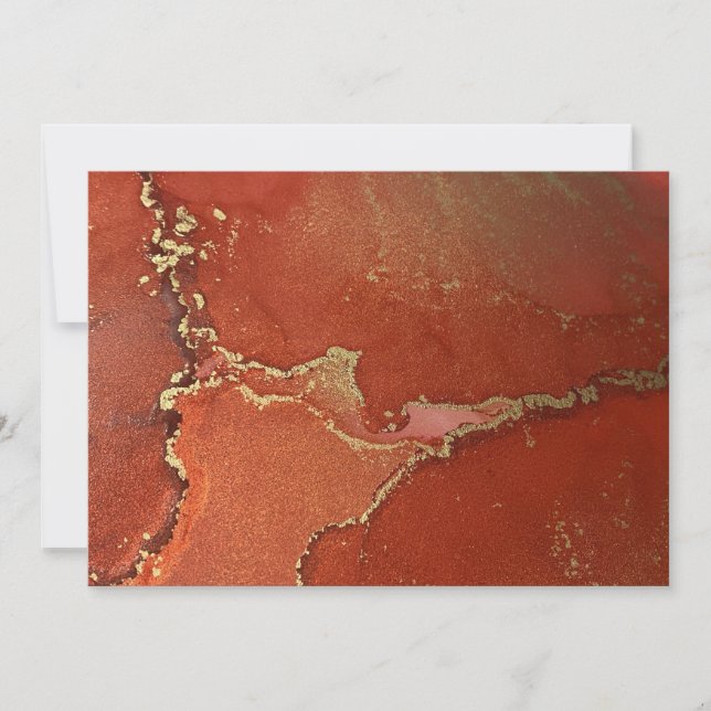 Cartão De Agradecimento Placa de Vazio de Abstrato de arte de tinta a álco (Frente)