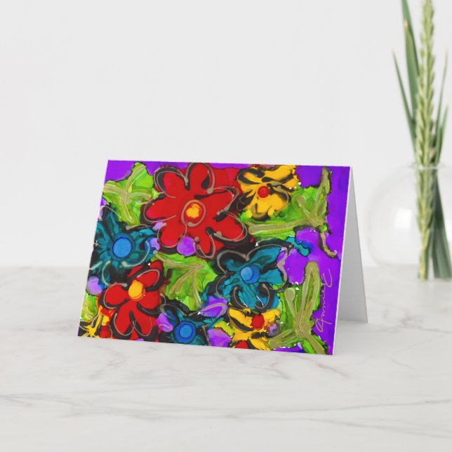 Cartão De Agradecimento Placa de Vazio de Lovitude Pulando com Alegria (Frente)