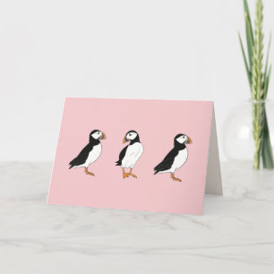 Cartão De Agradecimento Placa de Vazio de Puffin