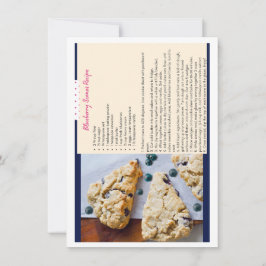 Cartão De Agradecimento Placa de Vazio de Scones de Blueberry