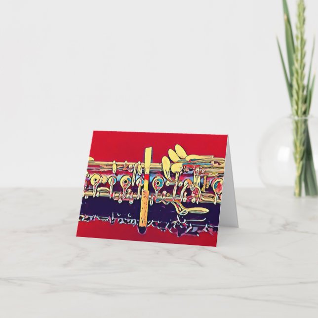 Cartão De Agradecimento Placa de Vazio do Arty Oboe (Frente)