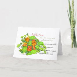 Cartão De Agradecimento Placa de Vazio Nasturtium