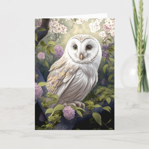 CARTÃO DE AGRADECIMENTO PLACA DE VAZIO SNOWY OWL ALL-OCCASION
