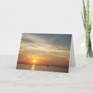 Cartão De Agradecimento Placa de vazio Sunset