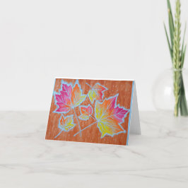 Cartão De Agradecimento Placa dobrada de Folhas