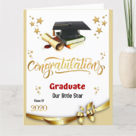 Cartão De Agradecimento Placa dobrada de Parabéns de graduação