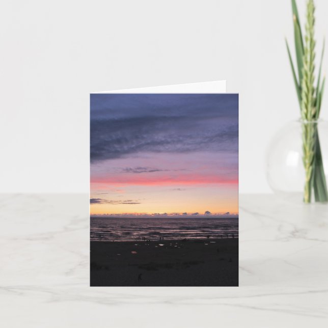 Cartão De Agradecimento Placa dobrada de Vazio Sunset do Lago Michigan (Frente)