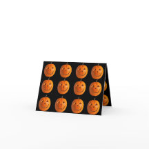 Placa dobrada Feliz Halloween de 4" x 5,6"