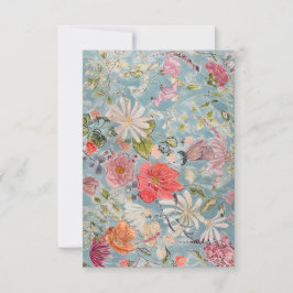 Cartão De Agradecimento Placa Floral abstrato