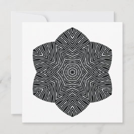 Cartão De Agradecimento Placa floral de anotações florescente em preto-e-b