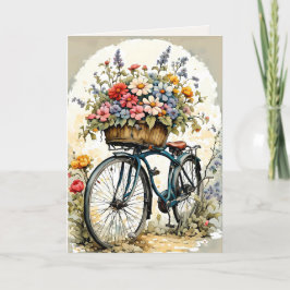CARTÃO DE AGRADECIMENTO PLACA FLORAL DE TODAS AS OCASIÕES DE VAZIO BIKE
