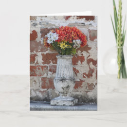 Cartão De Agradecimento Placa Flores