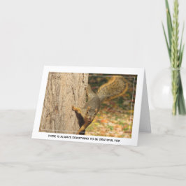 Cartão De Agradecimento Placa Grateful Squirrel Vazio