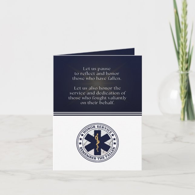 Cartão De Agradecimento Placa H.O.N.O.R. (Frente)