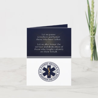 Cartão De Agradecimento Placa H.O.N.O.R.