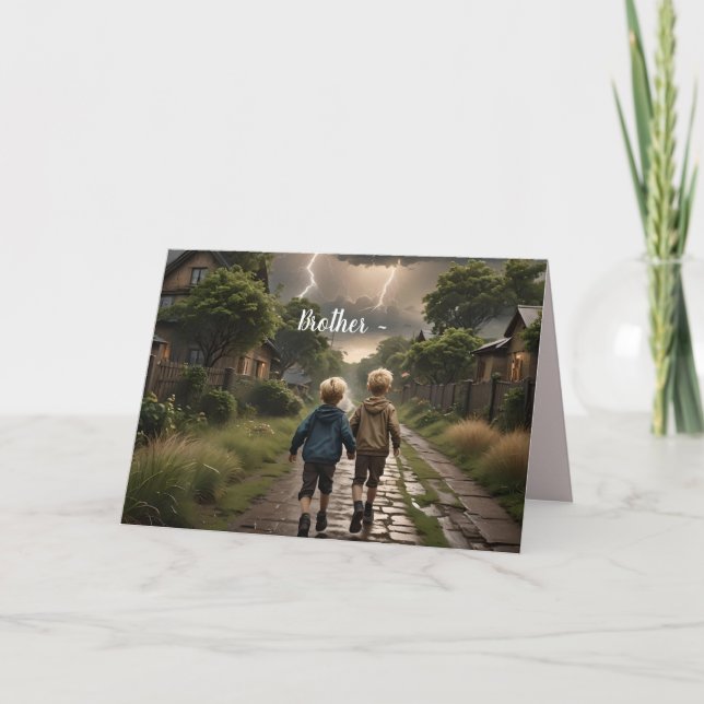 CARTÃO DE AGRADECIMENTO PLACA IRMÃ PARA QUALQUER MOMENTO (Frente)