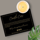 Cartão De Agradecimento Placa moderna de atendimento por velas<br><div class="desc">Design simples e moderno a preto e a cores douradas. Selecione o botão ''Editar usando a Ferramenta de Design'' para personalizar o design. *recomendado para editar usando o computador</div>