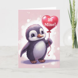 CARTÃO DE AGRADECIMENTO PLACA NAMORADOS PENGUIN PARA CRIANÇAS JOVENS