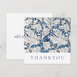 CARTÃO DE AGRADECIMENTO PLACA: OBRIGADO: WILLIAM MORRIS : WATERCOLOR