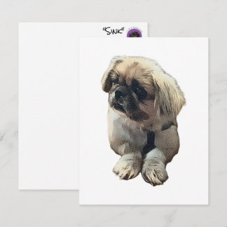 Cartão De Agradecimento Placa Pekingese do vazio com "Dissipador"