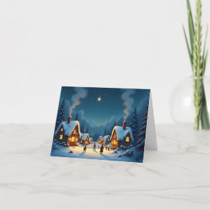 Cartão De Agradecimento Placa personalizada North Star 1 no Natal
