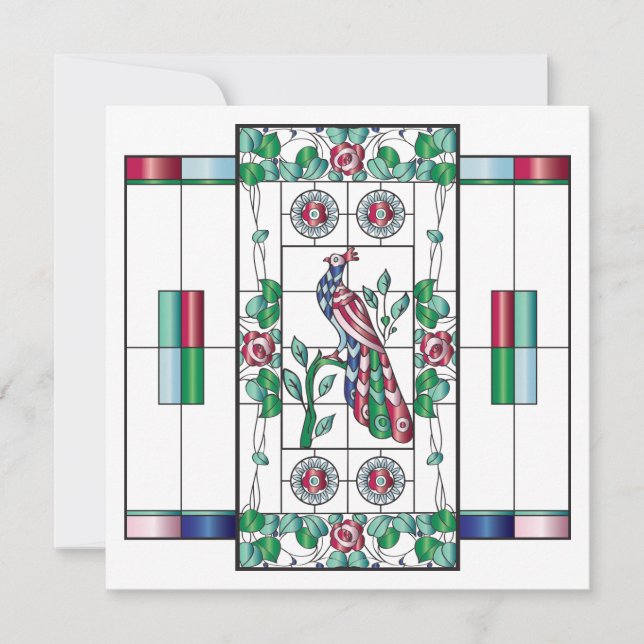 Cartão De Agradecimento Placa Plana De Vidro Mah Jongg Manchada (Frente)