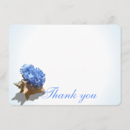 Cartão De Agradecimento Placa Plana Seashore Hydrangea Obrigado