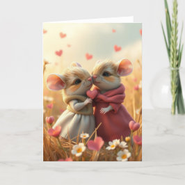 Cartão De Agradecimento Placa Romântica de Rato