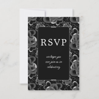 Cartão De Agradecimento Placa RSVP de Altura de Corações