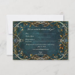 Cartão De Agradecimento Placa RSVP de Casamento de Majestade da Terra Médi