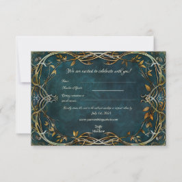 Cartão De Agradecimento Placa RSVP de Casamento de Majestade da Terra Médi