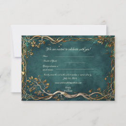 Cartão De Agradecimento Placa RSVP de Casamento de Majestade da Terra Médi
