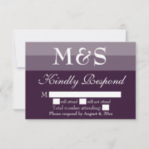 Placa RSVP de Casamento de Script Moderno Simples 