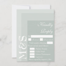 Placa RSVP de Casamento de Script Moderno Simples 