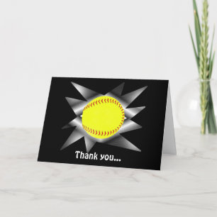 Cartão De Agradecimento Placa Softball Fastpitch