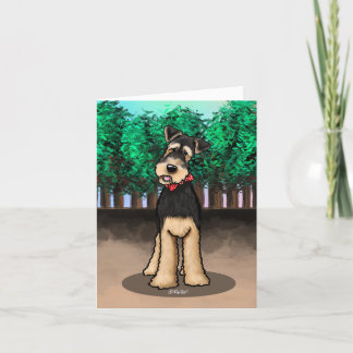 Cartão De Agradecimento Placa Terrier KiniArt Airedale