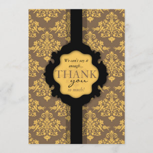 Cartão De Agradecimento Placa TY Ouro 2