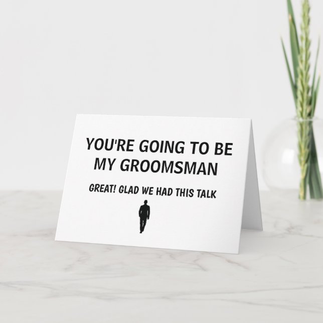 Cartão De Agradecimento Placa WEDDING do padrinho de casamento (Frente)