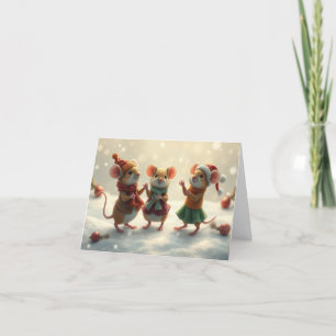 Cartão De Agradecimento Placa Xmas para ratos Bons