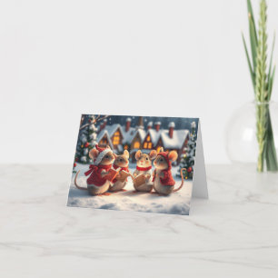 Cartão De Agradecimento Placa Xmas para ratos Bons