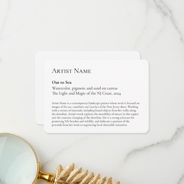 Cartão De Agradecimento Placas da Galeria de Exibição de Apresentação de A (Frente/Verso In Situ)